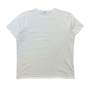 Gustin T Shirt Men's XL White Cotton Short Sleeve Tee Crew Made in USA Blank